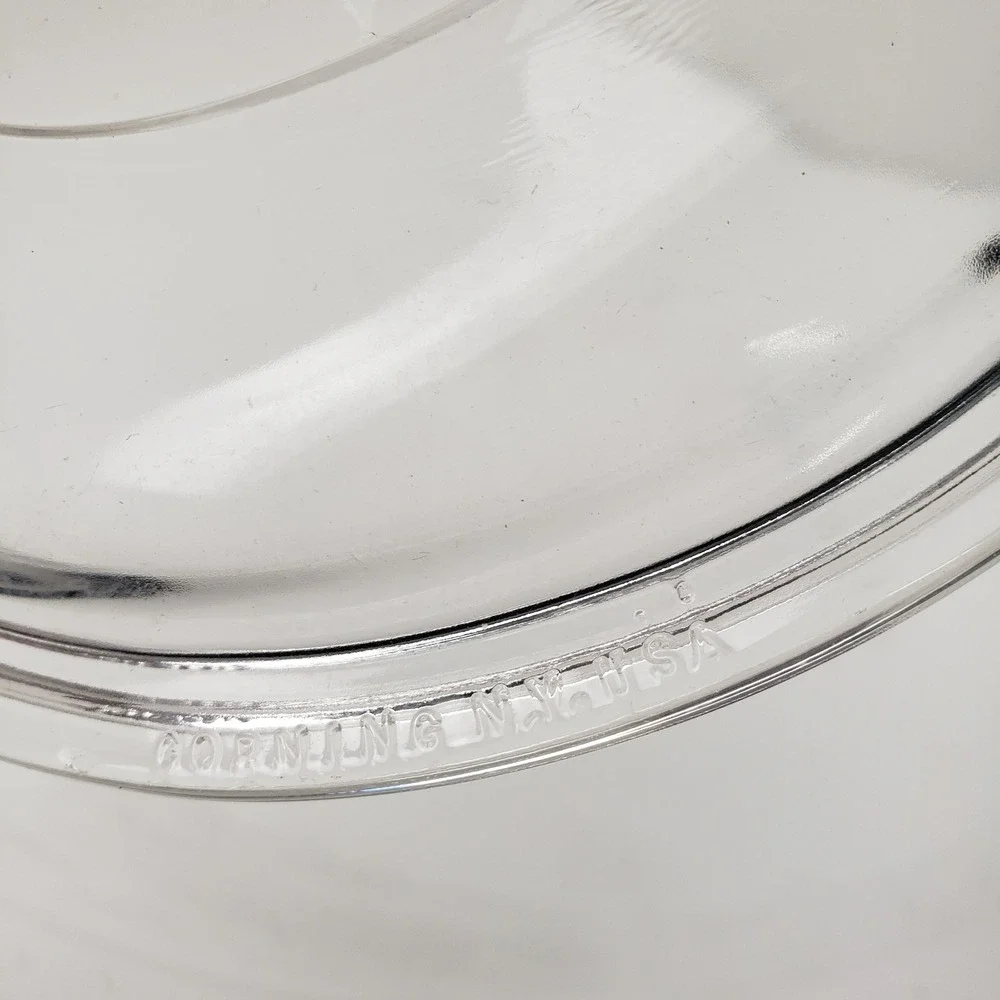 Corning Ware Replacement Glass Lid 7.5 Inch Round Knob Casserole Cover NY USA